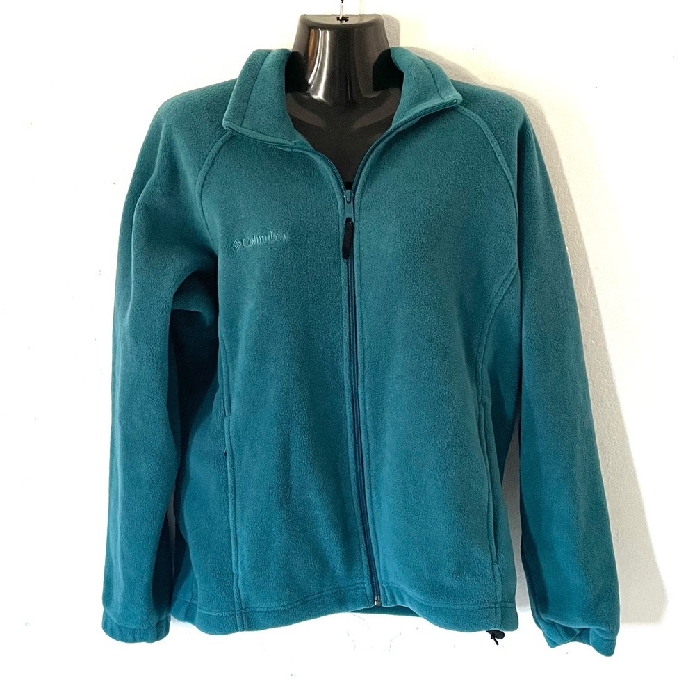 Columbia teal green Bento Spring fleece full zip jacket
